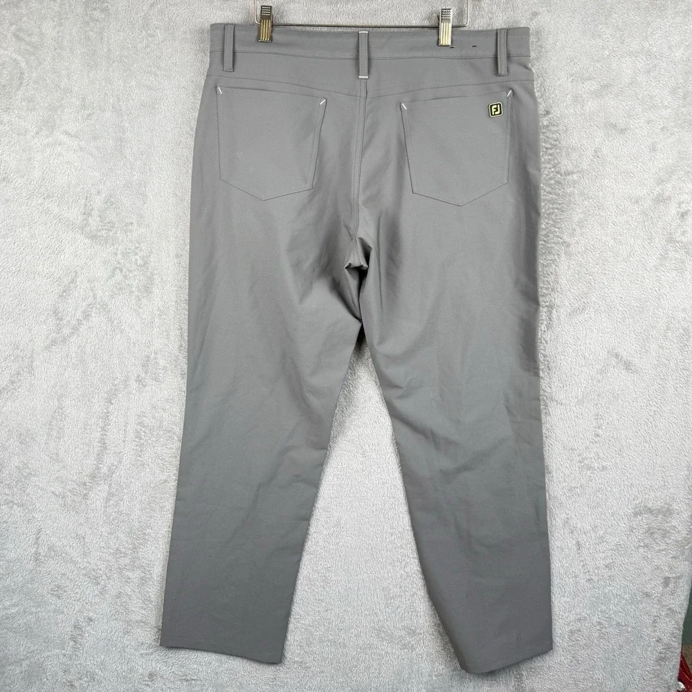 Footjoy FJ Golf Tech Pants Size 36x30‎ Gray Performance Stretch Athletic Fit